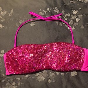 Sold.    Victoria’s Secret, M, Hot Pink Sparkly B
